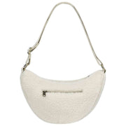Hindbag Andrea Teddy Half Moon バッグ - アークティック ホワイト
