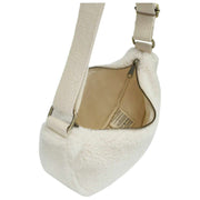Hindbag Andrea Teddy Half Moon バッグ - アークティック ホワイト