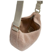 Hindbag Andrea Teddy Half Moon バッグ - パウダーピンク