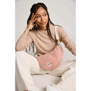 Hindbag Andrea Teddy Half Moon バッグ - パウダーピンク