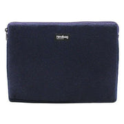 Hindbag Ava Medium Wool 15inch Laptop Case - Navy