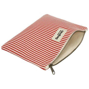 Hindbag Ema ミディアム ジップ ポーチ - レッド ストライプ