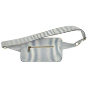 Hindbag Harry レクタングル バムバッグ - ブルーストライプ