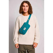 Hindbag Harry レクタングル バムバッグ - ピーコックブルー