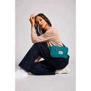 Hindbag Harry レクタングル バムバッグ - ピーコックブルー