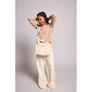 Hindbag Louise スクエア クロスボディ バッグ - ベルベット ベージュ