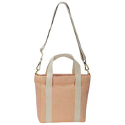 Hindbag Louise スクエア ウーブン クロスボディ バッグ - コーラル ピンク