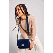 Hindbag Margault ショルダーバッグ - ベルベットネイビーブルー
