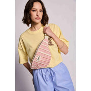 Hindbag Olivia バムバッグ - レッド/ピンク ストライプ