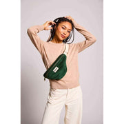 Hindbag Olivia バムバッグ - ベルベット パイン グリーン