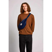 Hindbag Sasha ラージ バムバッグ - ベルベット ネイビー ブルー