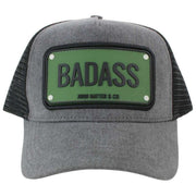 John Hatter Badass ラバー トラッカー ハット - グレー/ブラック/グリーン