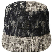 Kangol デニム マッシュアップ アーミー キャップ - ブラック トップステッチ