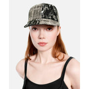 Kangol デニム マッシュアップ アーミー キャップ - ブラック トップステッチ