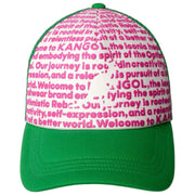 Kangol ファイン プリント トラッカー ハット - グリーン