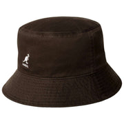 Kangol ウォッシュド バケット ハット - コーヒービーン ブラウン