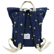 Kind Bag London Hackney Embroidered Medium Backpack - Navy Stars