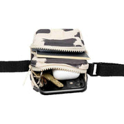 Lefrik Amsterdam Printed Cow Shoulder Bag - Cream/Grey