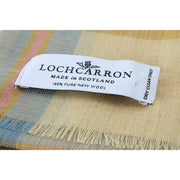 Locharron of Scotland Alba Cornish ファイン メリノ スカーフ - イエロー/ペールブルー