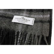 Locharron of Scotland Borders Macrae ハンティング ラムズウール ブランケット - グレー