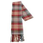 Locharron of Scotland Bowhill Auld Scotland Lambswool Tartan Scarf - Burgundy/Beige/Grey