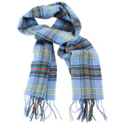 Locharron of Scotland Bowhill Bell of Borders ラムズウール スカーフ - ブルー