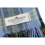 Locharron of Scotland Bowhill Bell of Borders ラムズウール スカーフ - ブルー