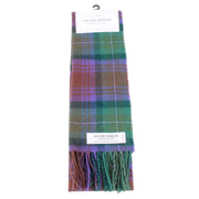 Locharron of Scotland Bowhill Isle of Skye Lambswool Tartan Scarf - Purple/Green/Brown