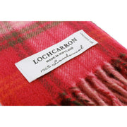 Locharron of Scotland Bowhill Locharron Hunting Rose Lambswool Tartan Scarf - Pink/Red