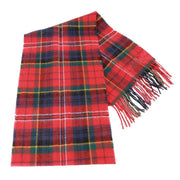 Locharron of Scotland Bowhill Macpherson Clan Modern Lambswool Tartan Scarf - Red/Blue/Green