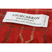 Locharron of Scotland Brock Caledonia ルビー ラグジュアリー スカーフ - レッド/ネイビー