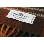 Locharron of Scotland Darwin Chisholm ハンティング ラムズウール スカーフ - ブラウン