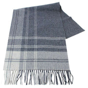 Locharron of Scotland Darwin Douglas Tartan Oversized Lambswool Scarf - Grey