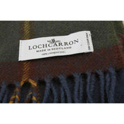 Locharron of Scotland Darwin Macleod of Harris アンティーク ラムウール スカーフ - ブルー/ダークグリーン