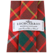 Locharron of Scotland Reiver Bruce モダン タータンチェック ネクタイ - レッド/ダークグリーン