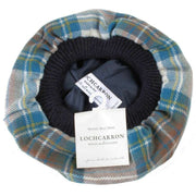 Locharron of Scotland Stewart Dress Tartan Brushed Wool Tam - Blue/White/Brown