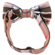 Locharron of Scotland Thomson Modern Tartan Bow Tie - Camel Beige/Black