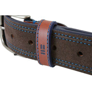 Miguel Bellido Sports Suede Leather Belt - Dark Brown