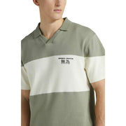 Original Creator Art of Doing Not Doing Colour Block Pique Polo Shirt - Slate Green