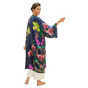 Powder Exotic Evening Kimono Gown - Ink Navy