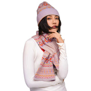 パウダー フェア アイル コージー スカーフ - クリーム ミックス