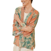 Powder Floral Jungle Kimono Jacket - Petal Orange