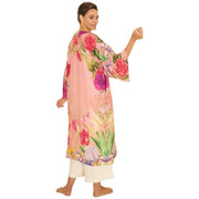 Powder Floral Study Kimono Gown - Petal Pink