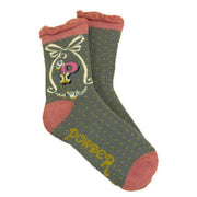 Powder Letter P Ankle Socks - Charcoal Grey