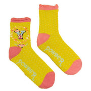 Powder Letter Y Ankle Socks - Yellow