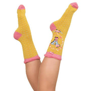 Powder Letter Y Ankle Socks - Yellow