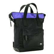 Roka Bantry B Small Creative Waste Two Tone Recycled Nylon Backpack - Black/Simple Purple