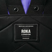 Roka Bantry B Small Creative Waste Two Tone Recycled Nylon Backpack - Black/Simple Purple