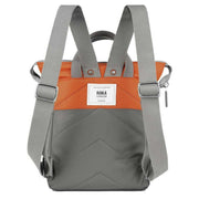 Roka Bantry B Small Creative Waste Two Tone Recycled Nylon Backpack - Graphite Grey/Burnt Orange