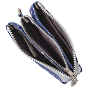 Roka Carnaby スモール リサイクル キャンバス ウォレット - ネイビー ポルカドット